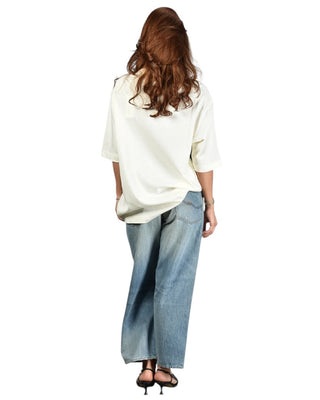 Ami Paris Cotton Print Oversize T-Shirt White