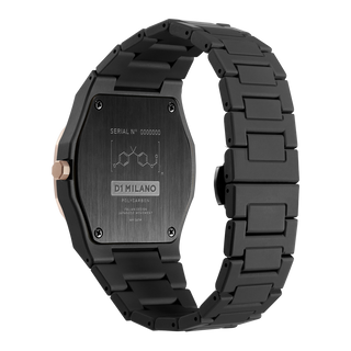 D1 Milano Polycarbon Bracelet 40.5 mm Black Mesh PCBJ35