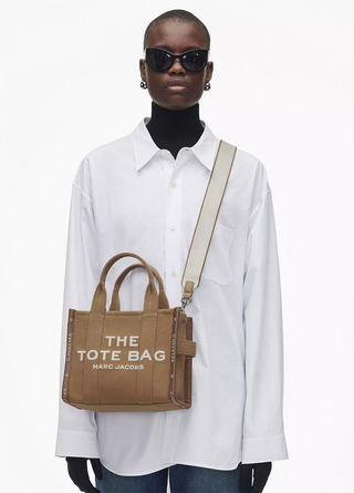 Marc Jacobs Jacquard Small Tote Bag Camel
