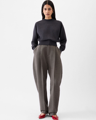Jacquemus Logo Embroidery Wool Sweater Grey