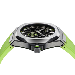 D1 Milano Skeleton Rubber Bracelet 41.5 mm Slice Lime SKRJ15