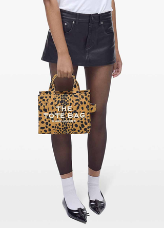 Marc Jacobs Cheetah Canvas Small Tote Bag Animal Print