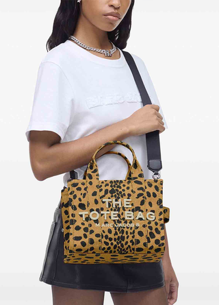 Marc Jacobs Cheetah Canvas Small Tote Bag Animal Print