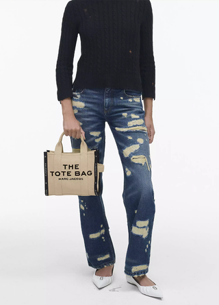 Marc Jacobs Jacquard Small Tote Bag Sand
