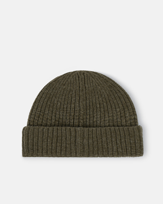 Stone Island N100012 LIGHT RWS GEELONG WOOL Compass Patch Beanie Military Green