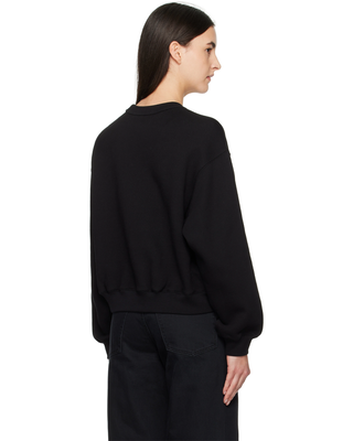 Alexander Wang Puff Logo Cotton Sweatshirt Black