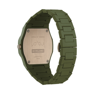 D1 Milano Polycarbon Bracelet 40.5 mm Military Green PCBJ22