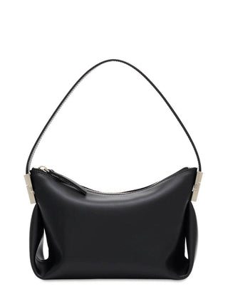 Osoi Bean Leather Shoulder Bag Black