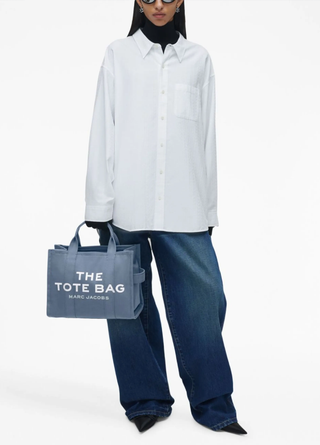 Marc Jacobs  Canvas Medium Tote Bag Blue