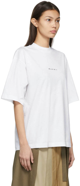 Marni Logo Crew Neck T-shirt White