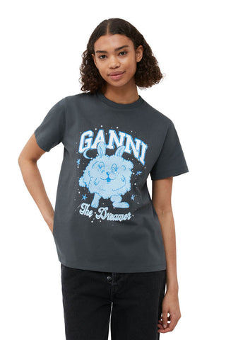 GANNI Dream Bunny T-Shirt Grey