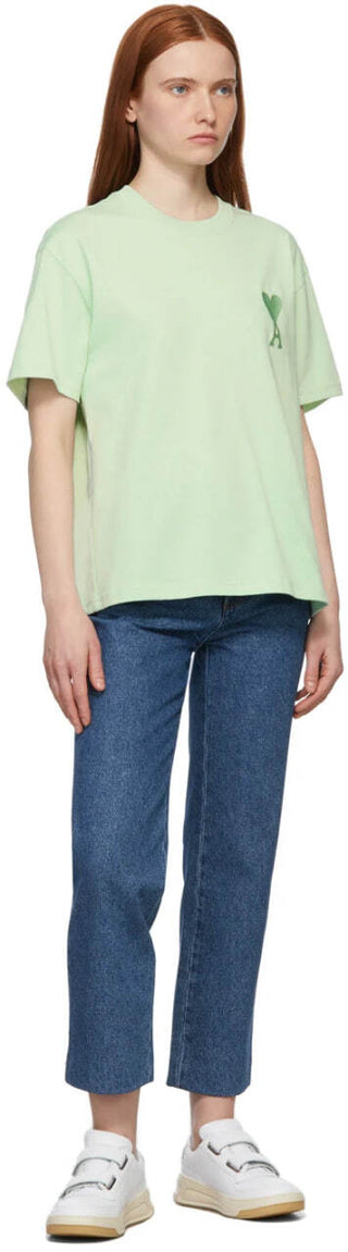 AMI ALEXANDRE MATTIUSSI Ami de Coeur T-Shirt Light Green