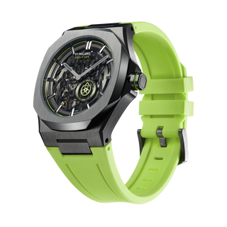 D1 Milano Skeleton Rubber Bracelet 41.5 mm Slice Lime SKRJ15