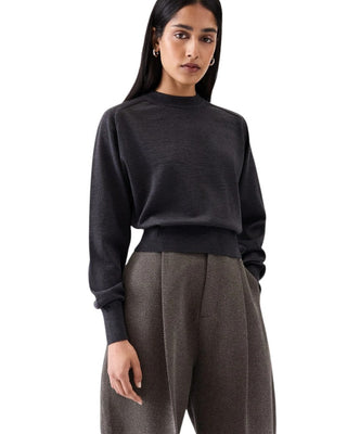 Jacquemus Logo Embroidery Wool Sweater Grey