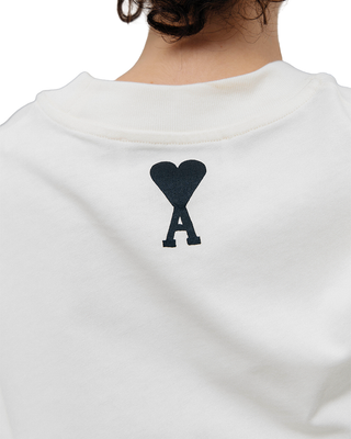 Ami Paris Cotton Print Oversize T-Shirt White