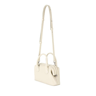 Osoi Mini Boat Leather Top Handle Bag Cream