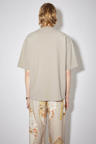 Acne Studios Logo cotton jersey T-shirt Oyster Grey