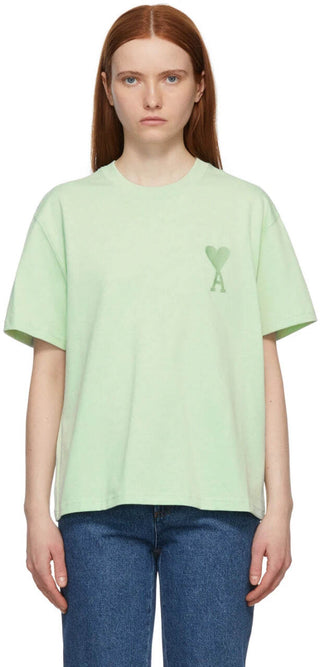 AMI ALEXANDRE MATTIUSSI Ami de Coeur T-Shirt Light Green