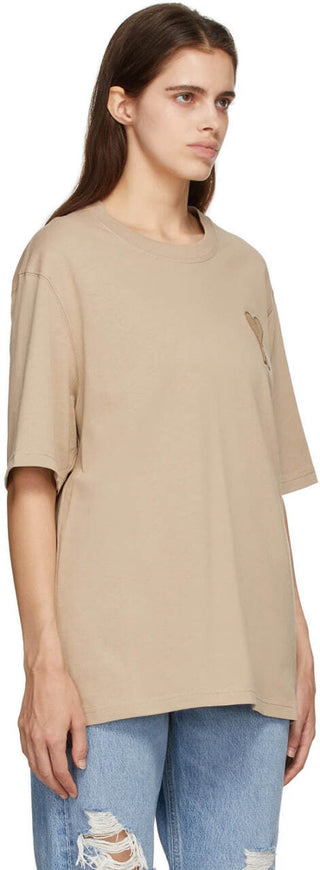 AMI ALEXANDRE MATTIUSSI Ami de Coeur T-Shirt Beige