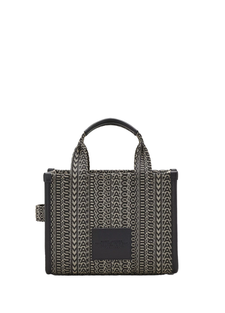 Marc Jacobs Monogram Jacquard Small Tote Bag Black / Beige