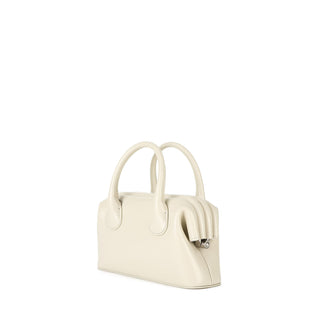 Osoi Mini Boat Leather Top Handle Bag Cream