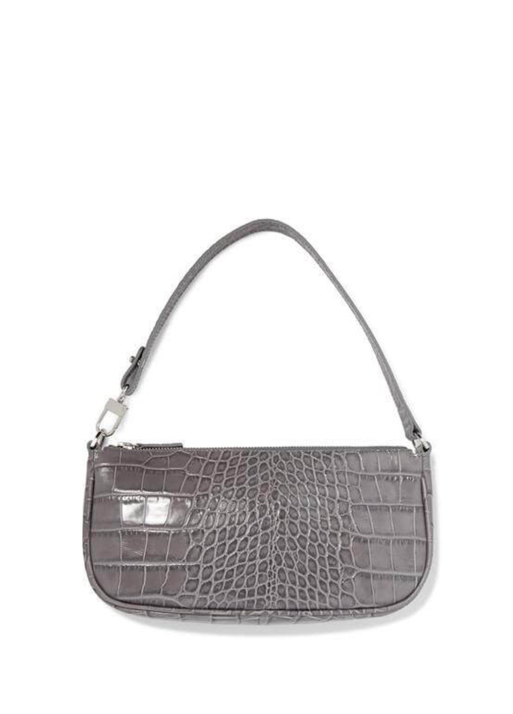 By Far Rachel Grey Croco Embossed Leather ROOMS