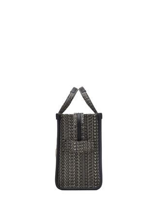 Marc Jacobs Monogram Jacquard Medium Tote Bag Black / Beige