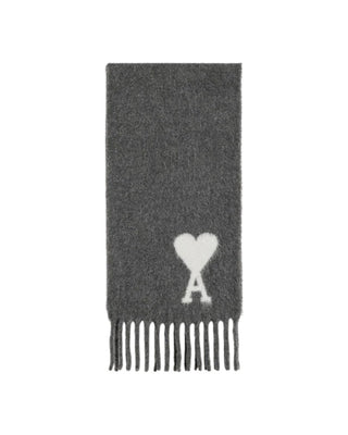 Ami Paris Ami de Coeur Scarf Dark Grey