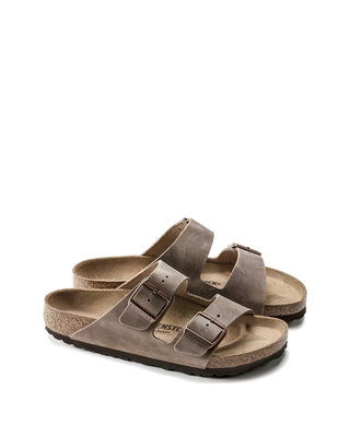 Birkenstock Arizona Oiled Leather Slides Tabacco Brown 0352203