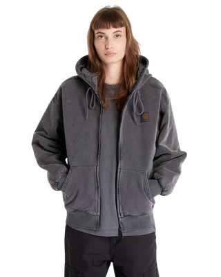 Carhartt WIP Hooded Vista Zip Jacket Garment Dyed Vulcan