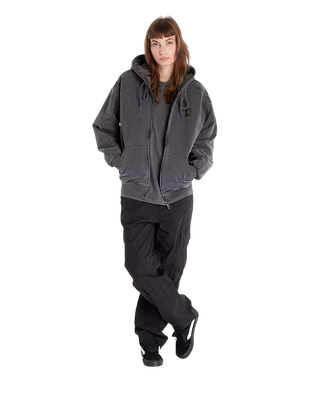 Carhartt WIP Hooded Vista Zip Jacket Garment Dyed Vulcan