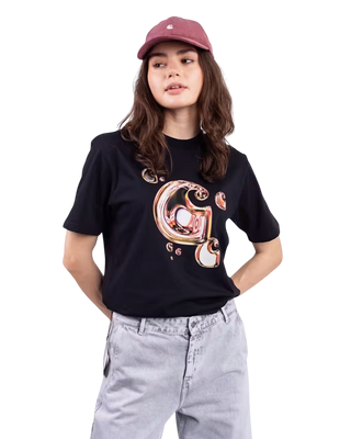 Carhartt WIP Solar Chrome C-Logo T-Shirt Black