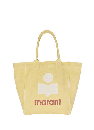 Isabel Marant Yenky Logo Canvas Tote Bag Yellow