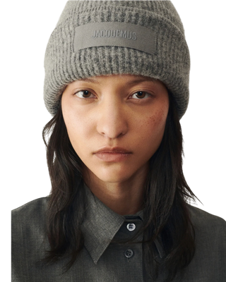 Jacquemus Grosgrain Beanie Dark Grey