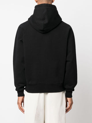 AMI Paris Heart Logo Hoodie Black