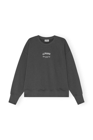 Ganni Have a Nice Day! Sweatshirt Grey