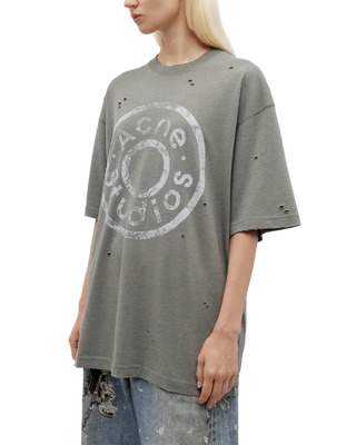Acne Studios Logo Printing Short-Sleeve T-Shirt Green