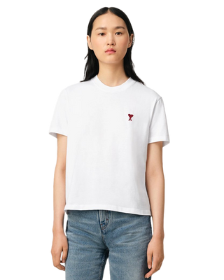 Ami Paris Cotton Ami de Coeur T-Shirt White