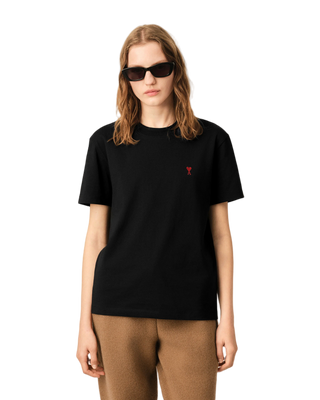 Ami Paris Cotton Ami de Coeur T-Shirt Black