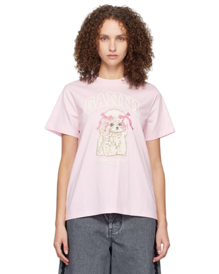 Ganni Poodle T-Shirt Chalk Pink
