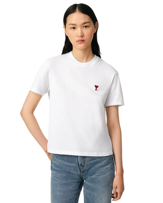 Ami Paris Cotton Ami de Coeur T-Shirt White