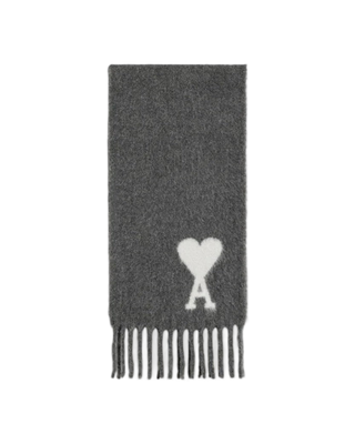 Ami Paris Ami de Coeur Scarf Dark Grey