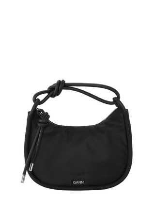 Ganni Knot Baguette Handbag Black