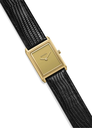 Breda Virgil Lizard Embossed Gold/Black 1765D