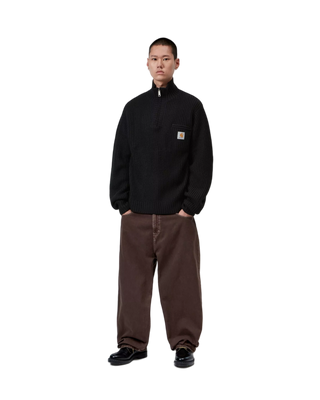 Carhartt WIP Detroit Half Zip Sweater - Black