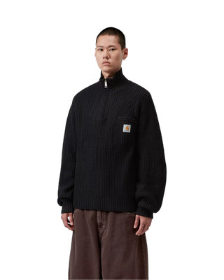 Carhartt WIP Detroit Half Zip Sweater - Black