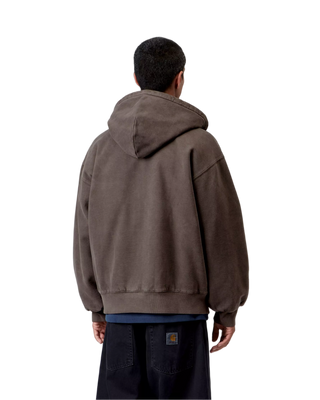 Carhartt WIP Hooded Vista Zip Jacket Garment Dyed Tobacco