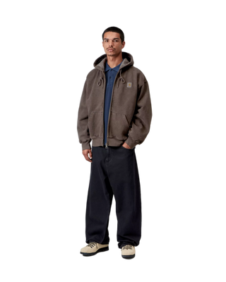 Carhartt WIP Hooded Vista Zip Jacket Garment Dyed Tobacco
