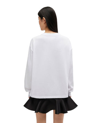 Ganni Fruit Long-Sleeve Bright White