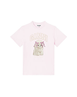 Ganni Poodle T-Shirt Chalk Pink